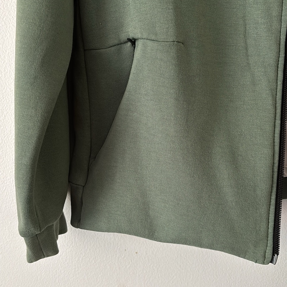 Adidas Sage Green and White reversible athletic jacket medium - Picture 2 of 6